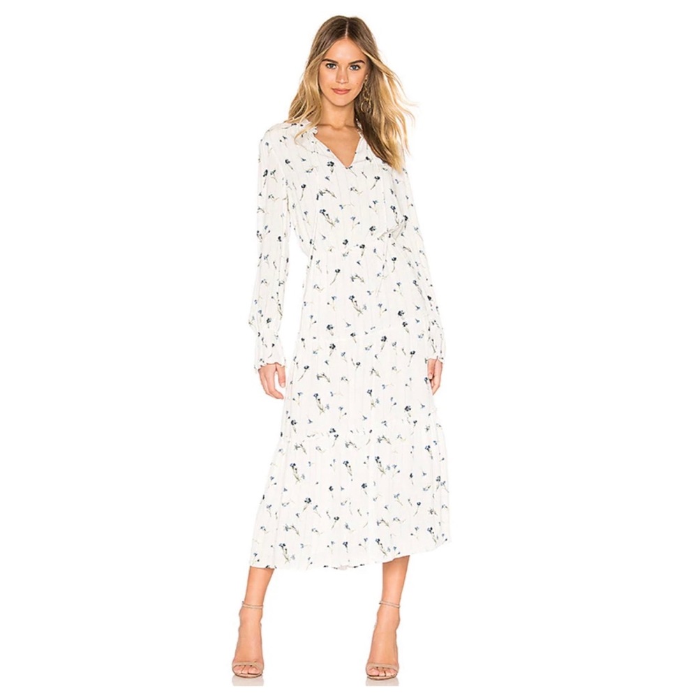JOIE Floral-Print Silk Midi Dress - Picture 3 of 17
